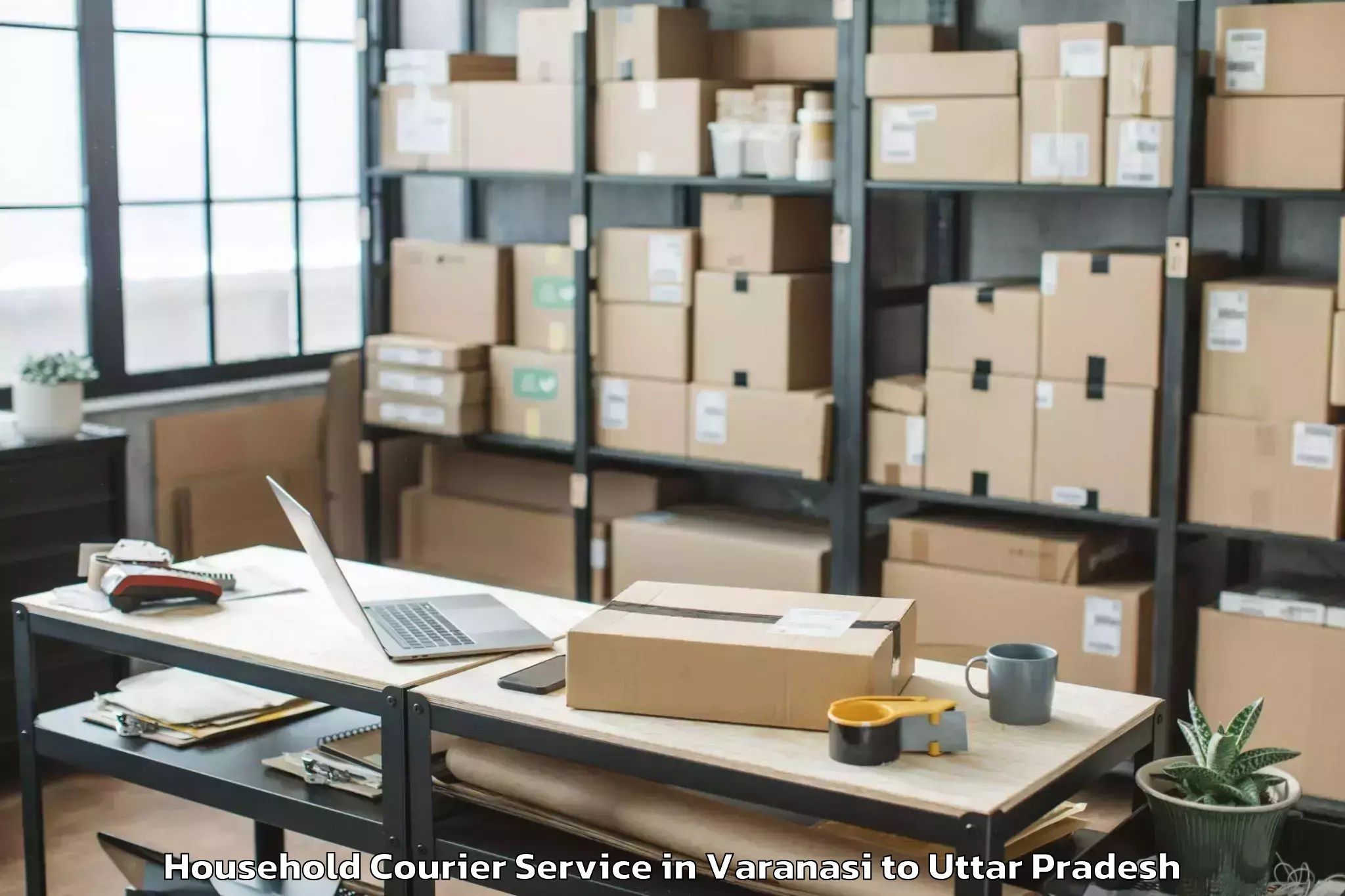 Quality Varanasi to Bangarmau Household Courier